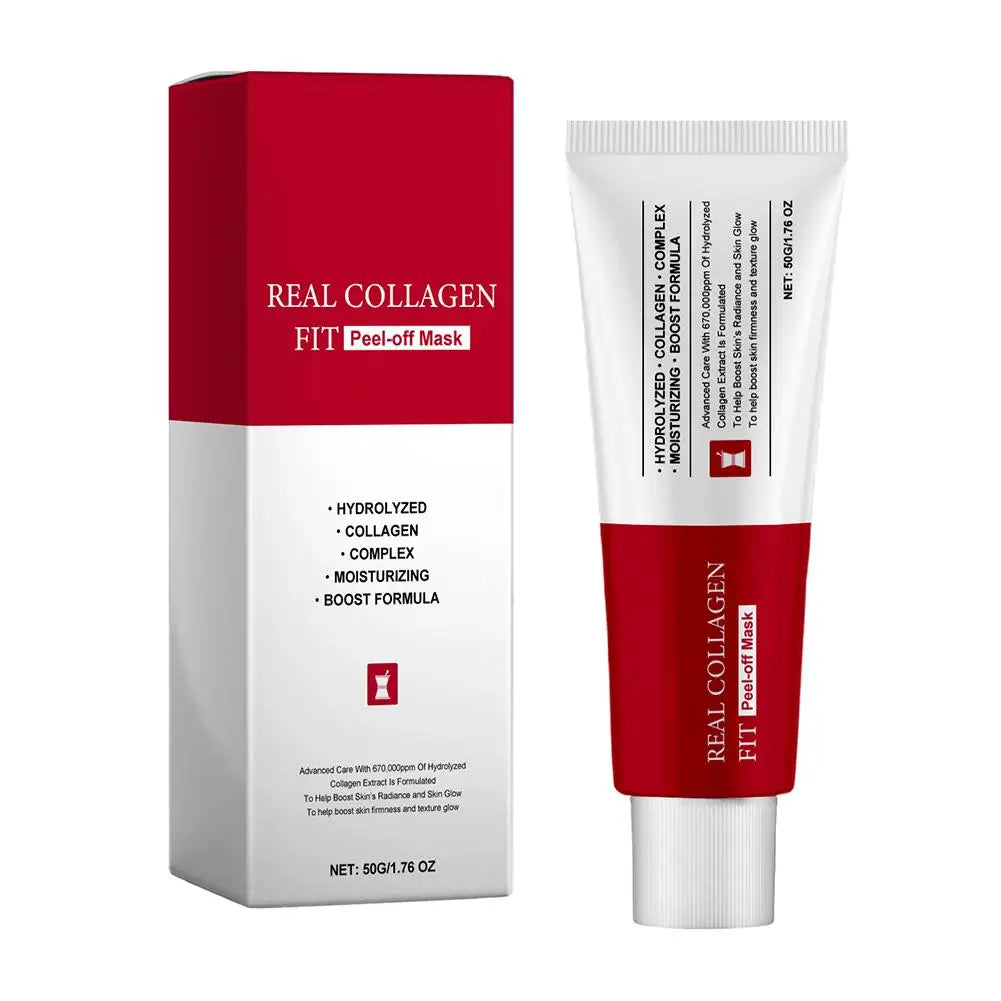 Peel-off face mask tube beside its box