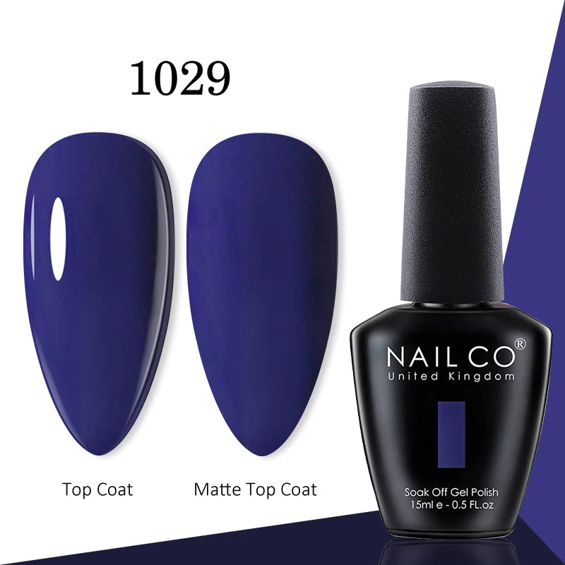 NAILCO gel polish bottle with numbered color samples