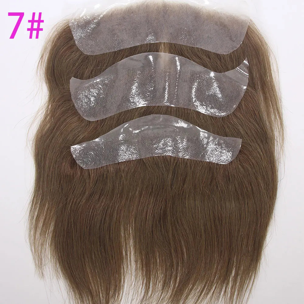 Frontal hairpiece color with visible base sections