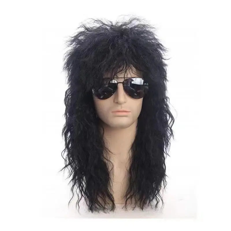 Long shaggy rocker wig shown on a mannequin