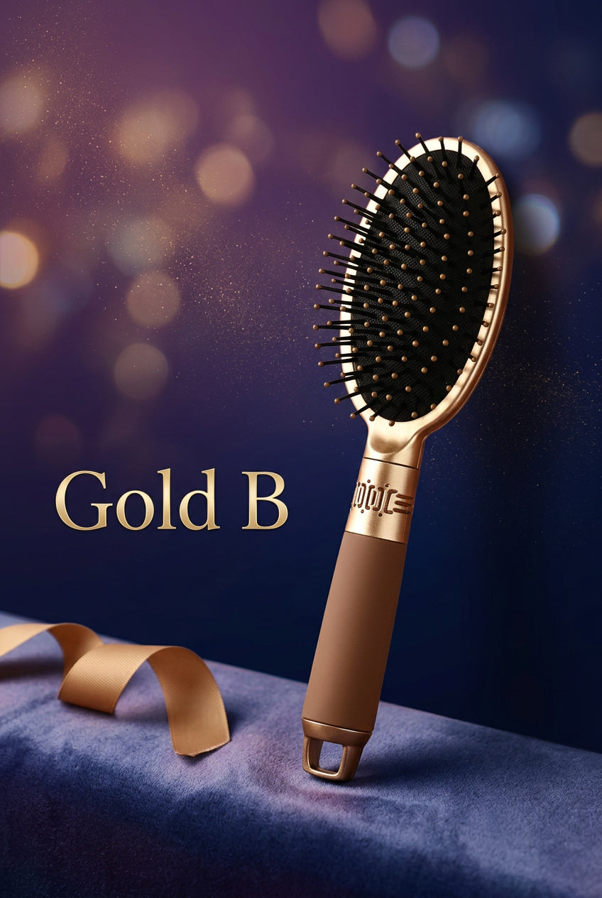 Anti-Frizz Cushion Hair Brush for Detangling and Styling | 3 Sizes for Short to Long Hair | Red, Green, Gold Luxury Colors
