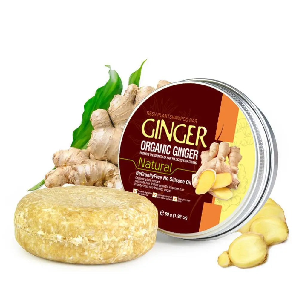 Shampoo bar beside its labeled tin