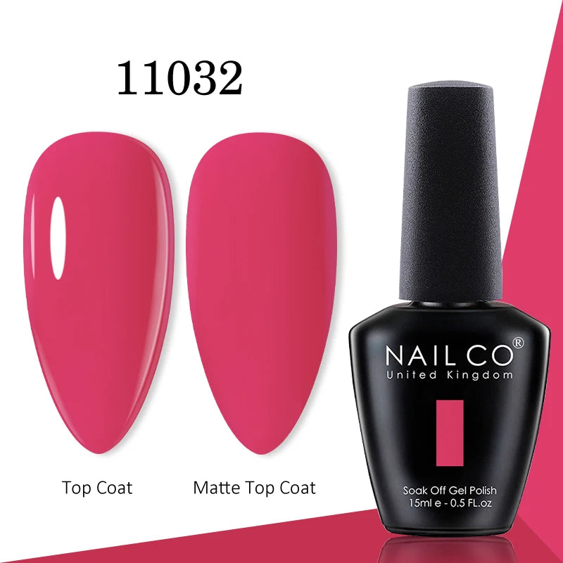 NAILCO gel polish bottle with numbered color samples