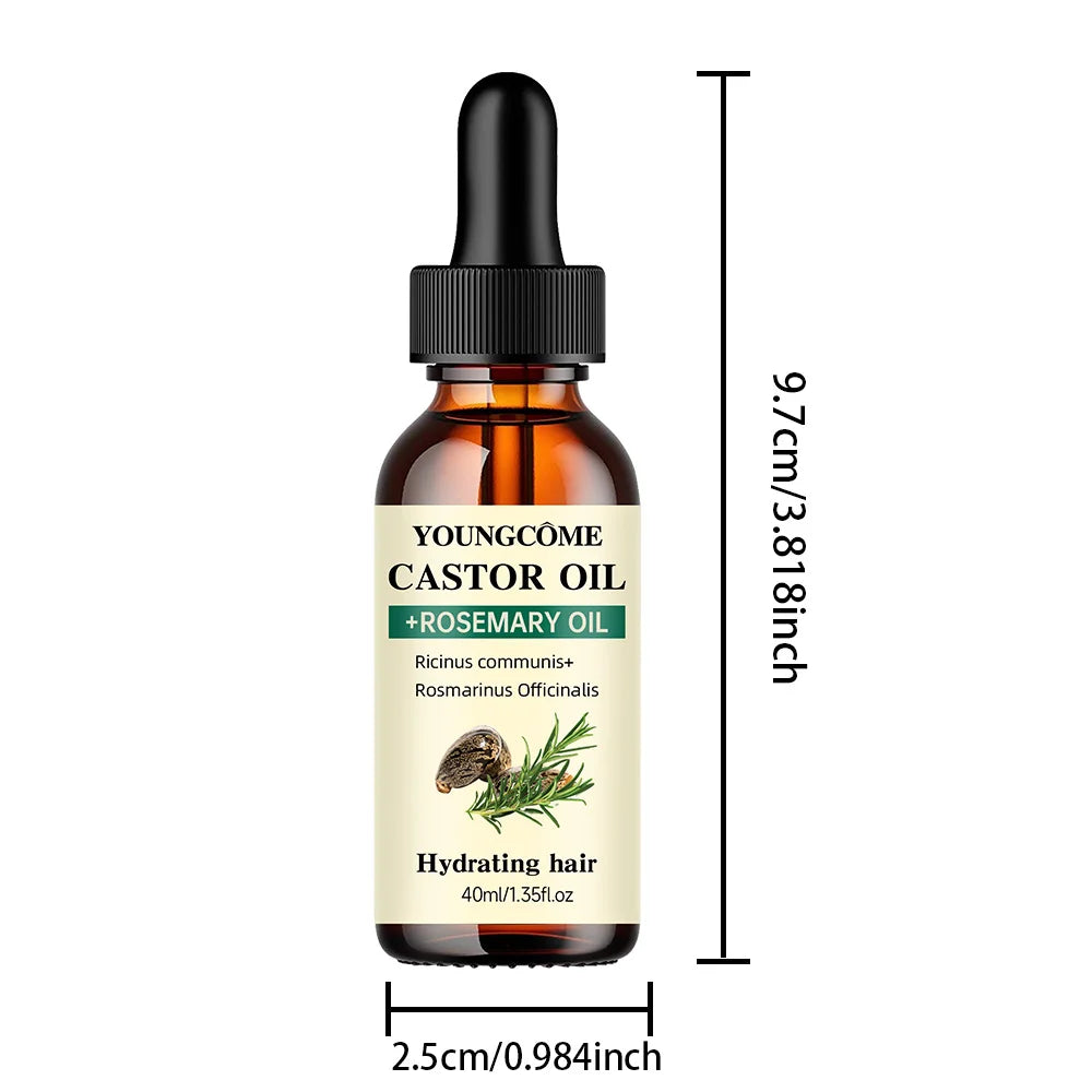 Hair oil dropper bottle with dimensions
