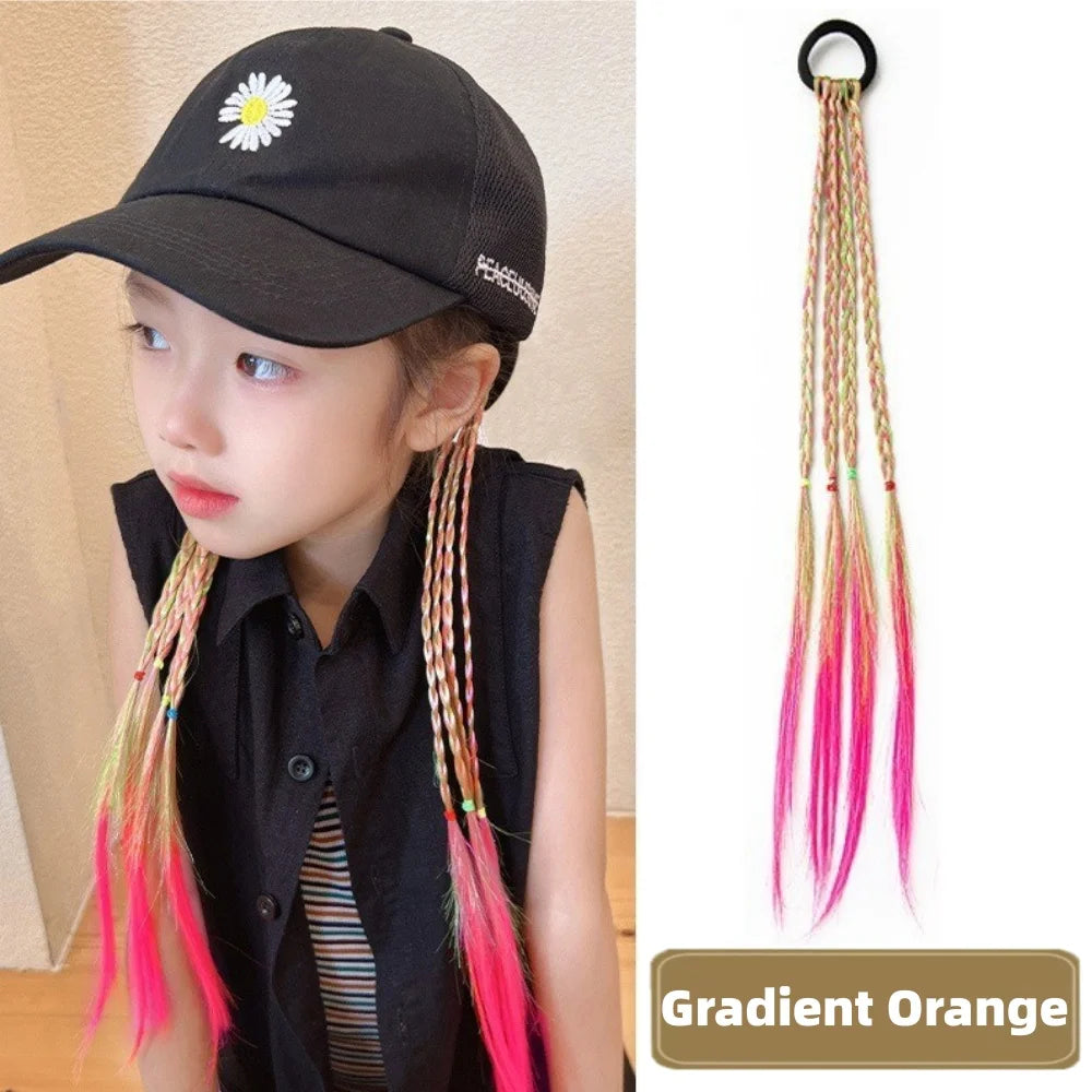 Braided ponytail extension color with hairstyle example