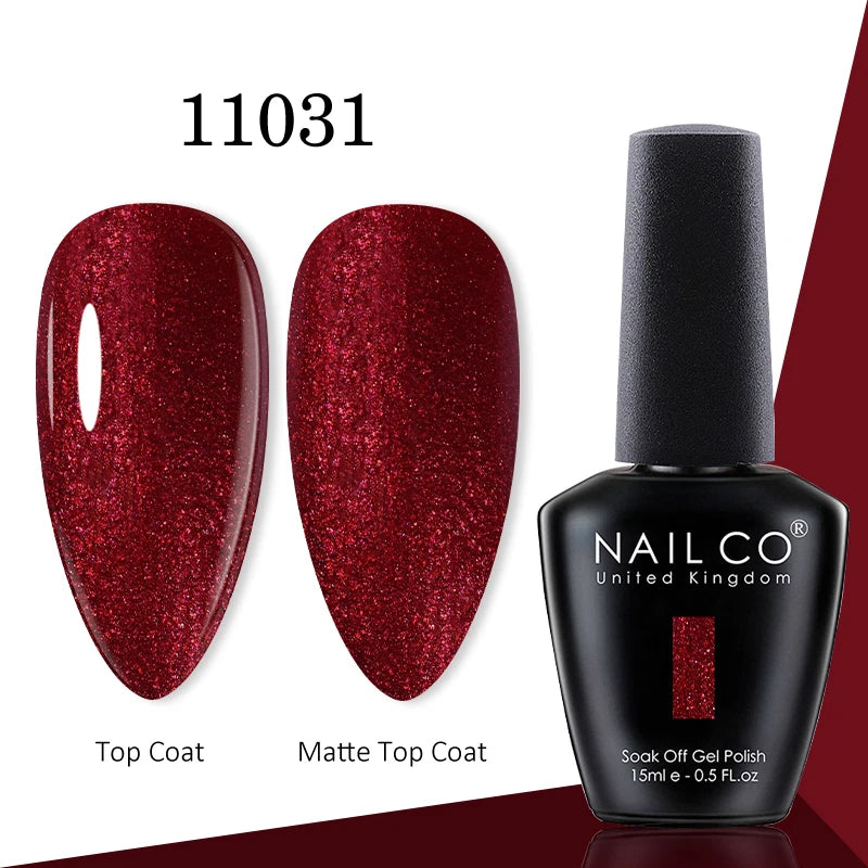 NAILCO gel polish bottle with numbered color samples