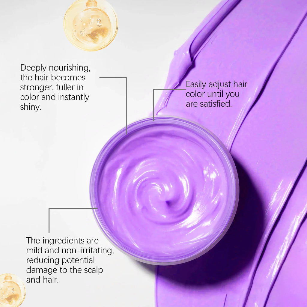 Hair color wax jars with color and hairstyle examples