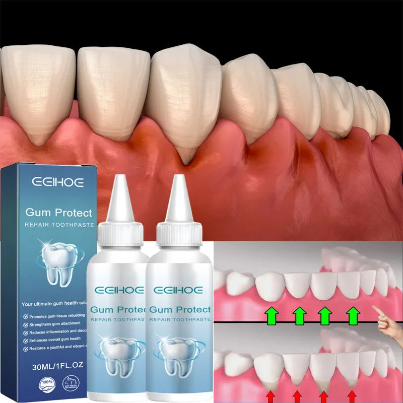 Oral care drops with tooth and gum promotional graphics