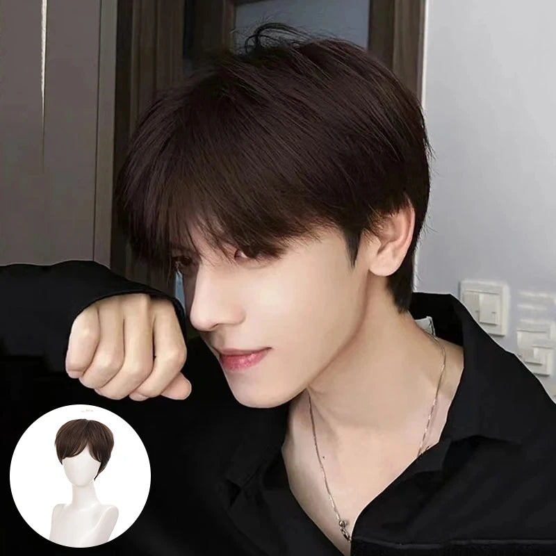 Short wig hairstyle shown on a model