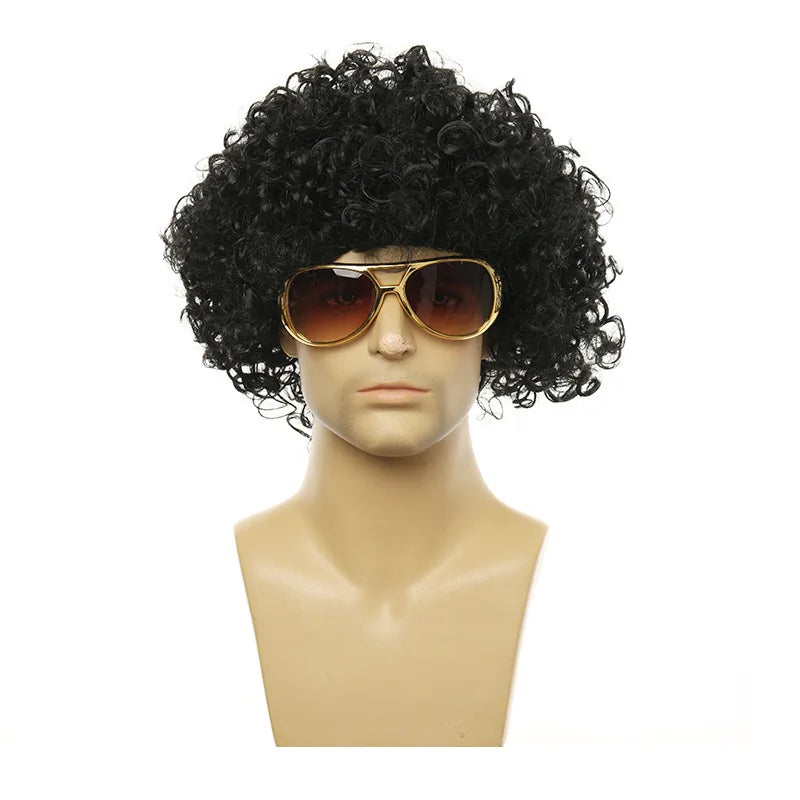 Curly costume wig shown on a model or mannequin