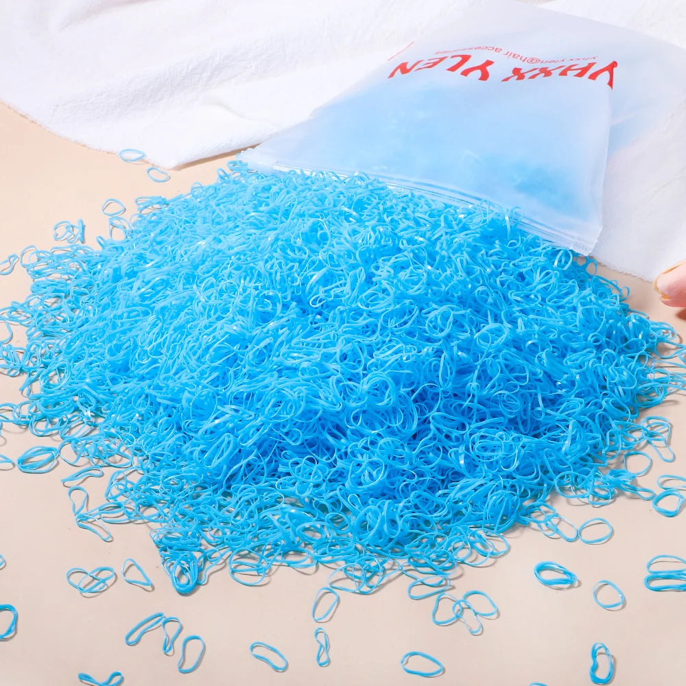 Colorful Mini Elastic Hair  Rubber Bands – 500 Pieces