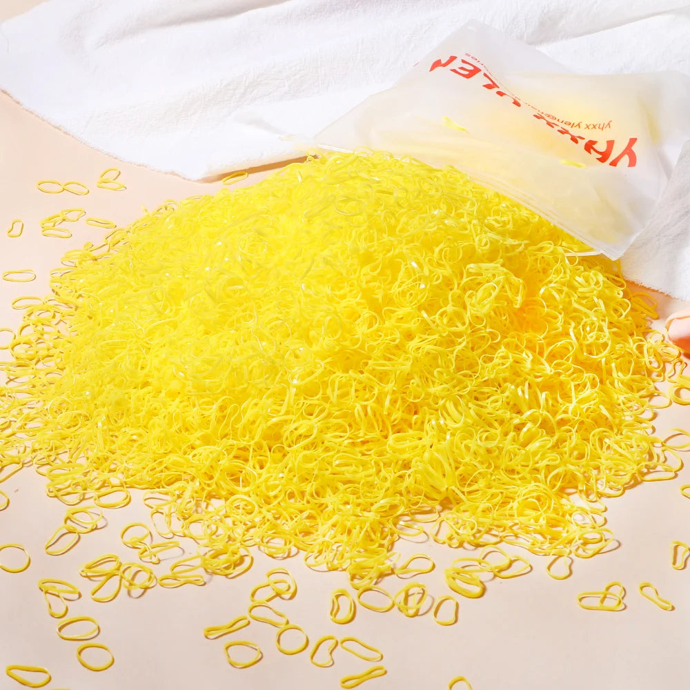 Colorful Mini Elastic Hair  Rubber Bands – 500 Pieces