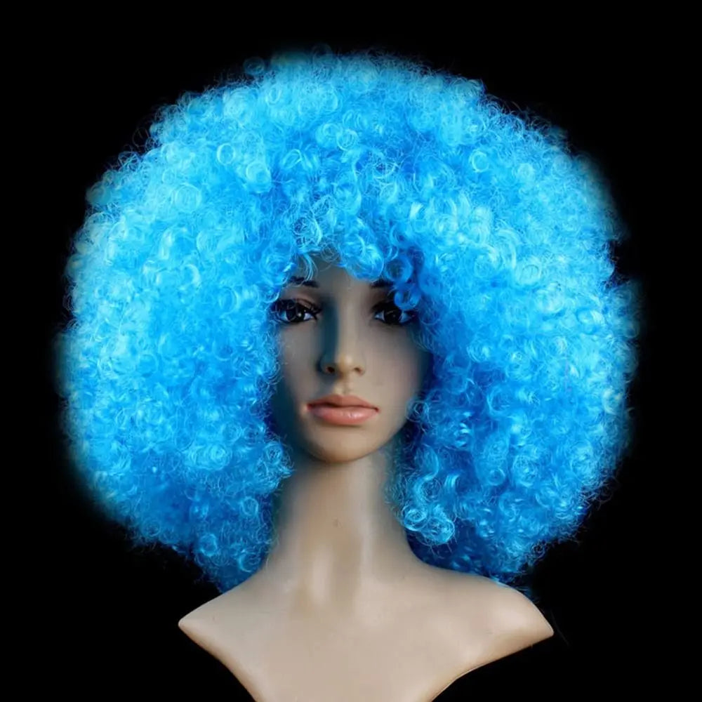 Curly costume wig shown on a mannequin