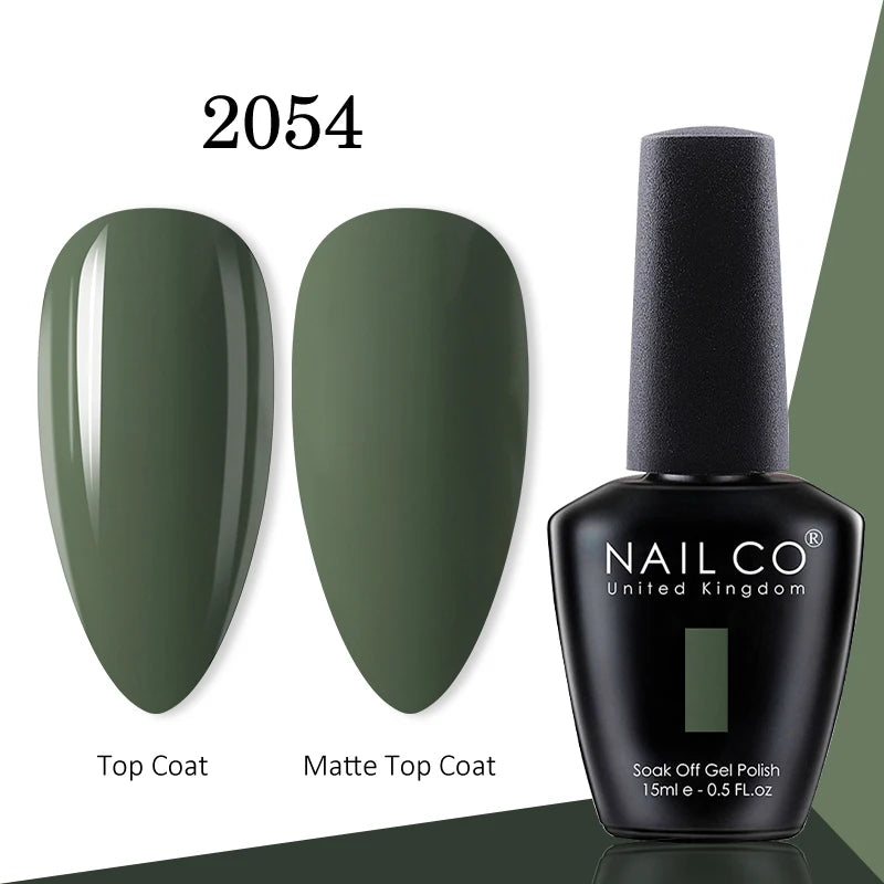 NAILCO gel polish bottle with numbered color samples
