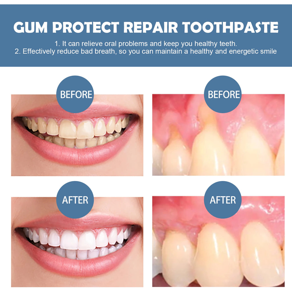 Oral care drops with tooth and gum promotional graphics