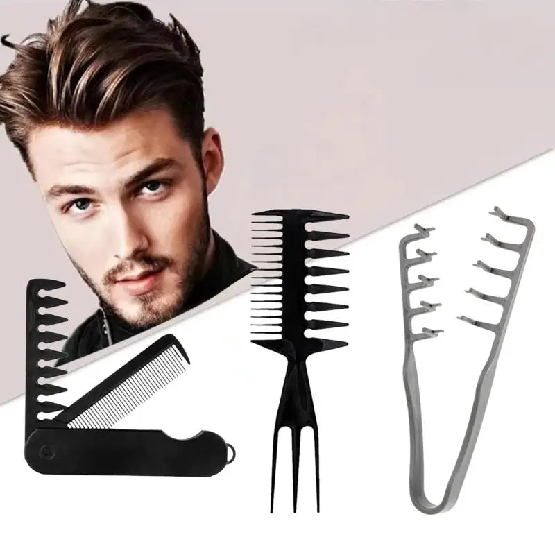 Styling combs with hairstyle and dimension examples