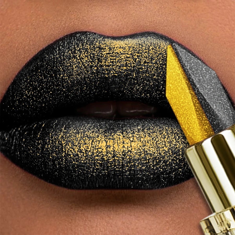 24K Liquid Gold Dual-Tone Metallic Lipstick