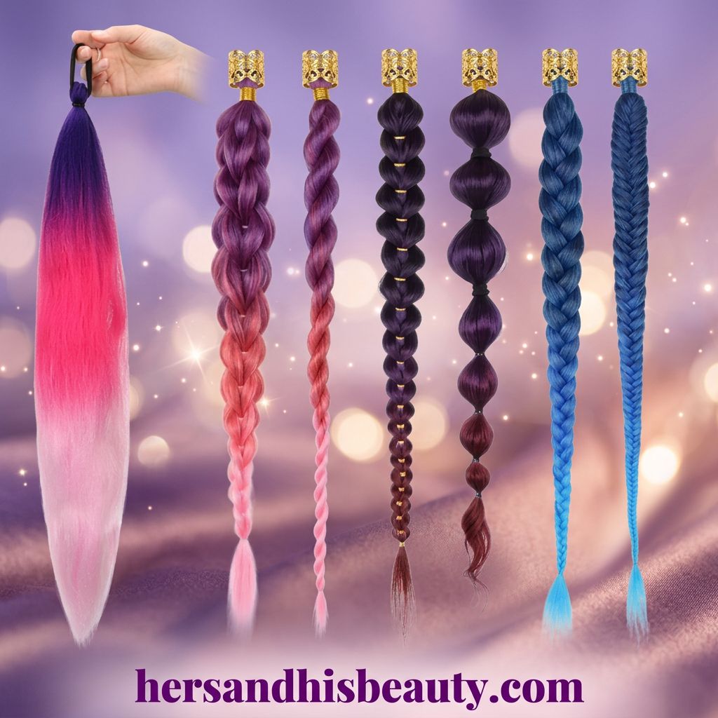 26" Straight Braiding Ponytail Extension - 17 Vibrant Colors