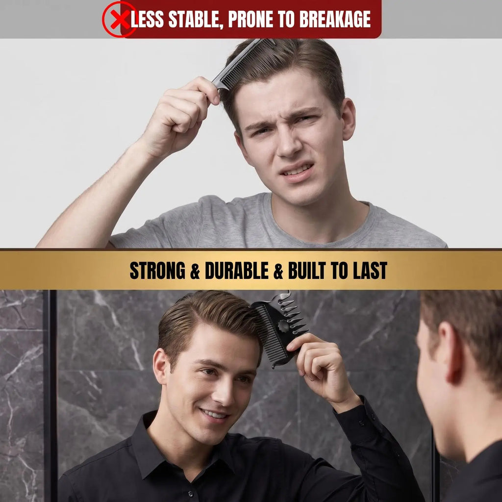 Hair brush and styling comb with use and construction details