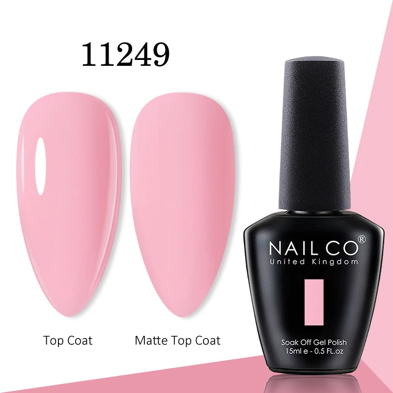 NAILCO gel polish bottle with numbered color samples
