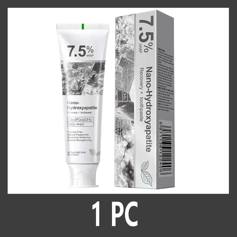 Hydroxyapatite toothpaste tubes with packaging and pack quantities