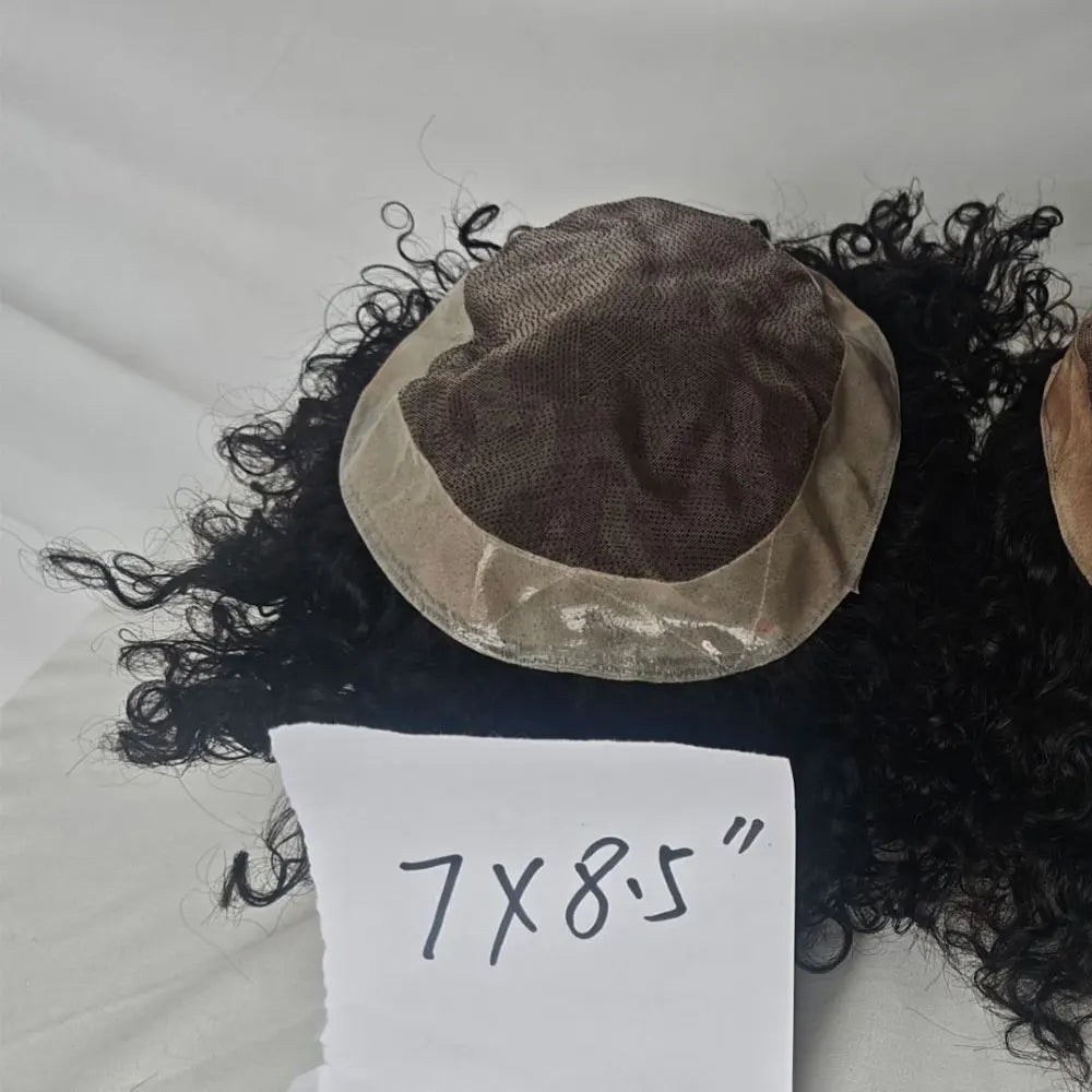 Hair toupees with base construction and coverage details