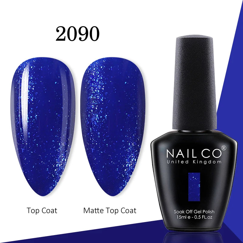 NAILCO gel polish bottle with numbered color samples