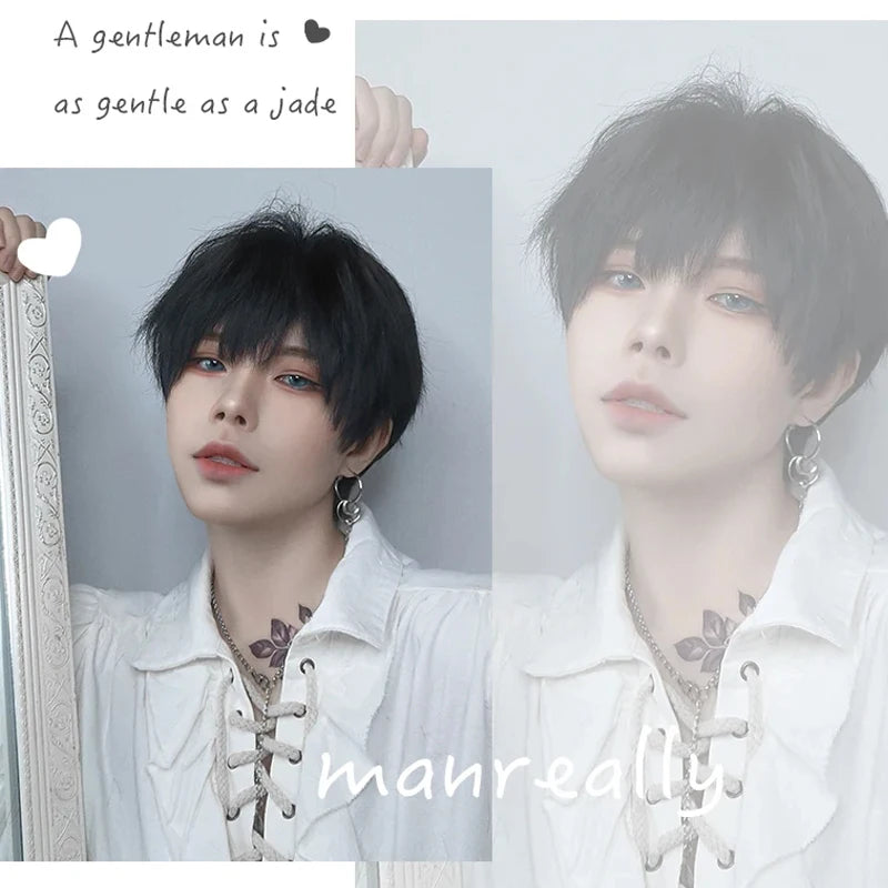 Short wig hairstyle shown on a model