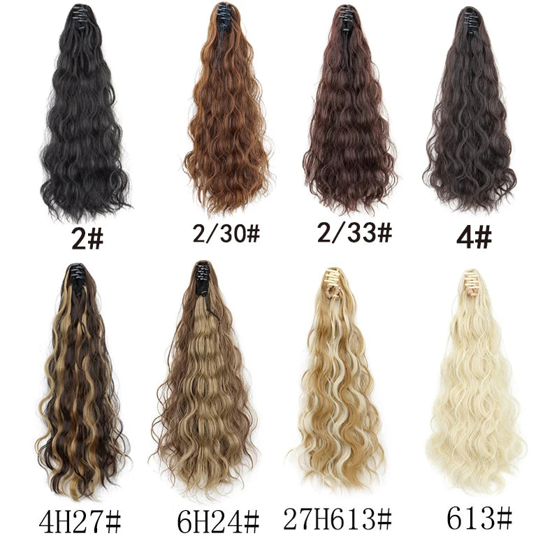 Claw-clip ponytail color chart