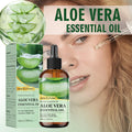 Aloe vera oil with ingredient and application illustrations