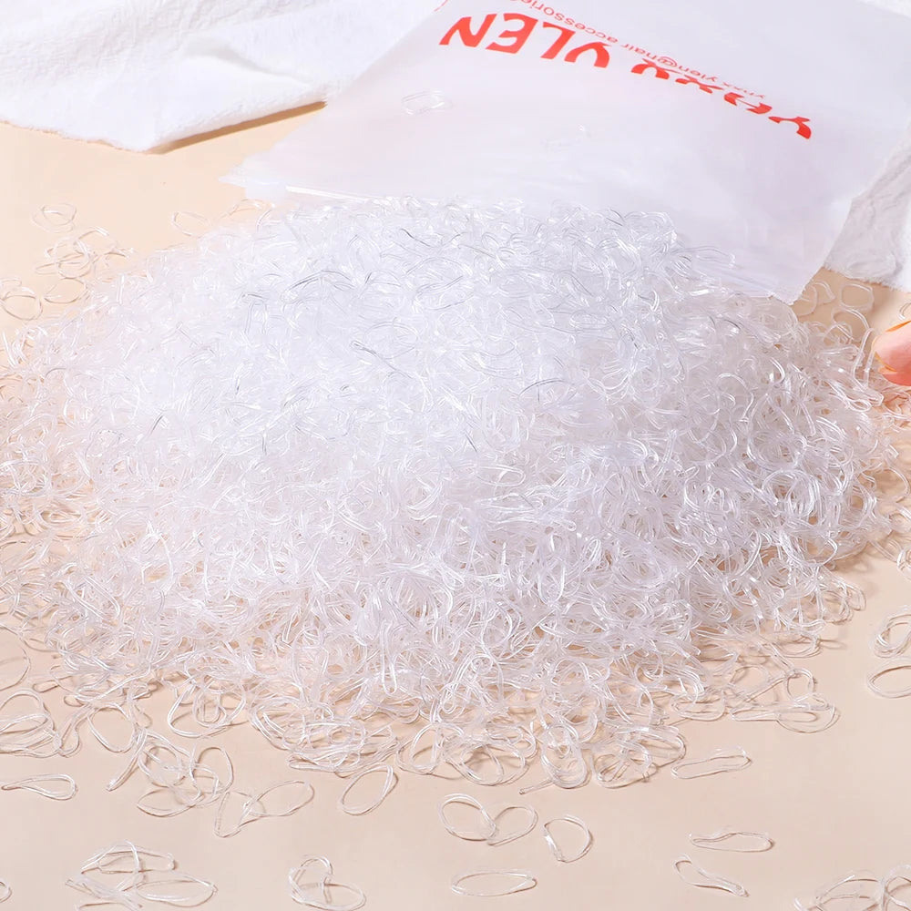 Colorful Mini Elastic Hair  Rubber Bands – 500 Pieces