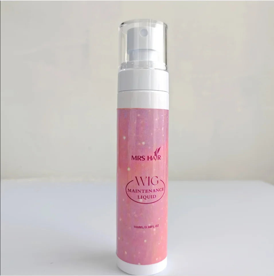 Pink wig care spray bottles