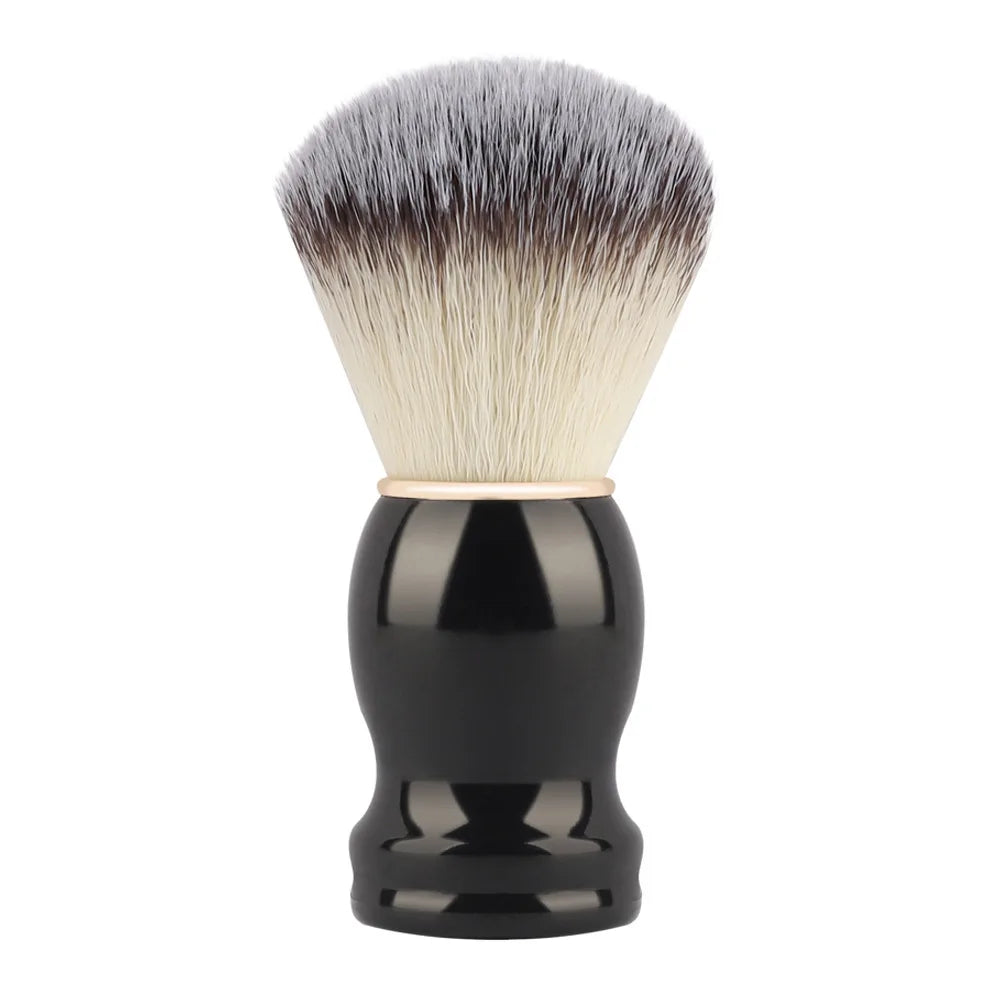 Shaving brush showing handle and bristles