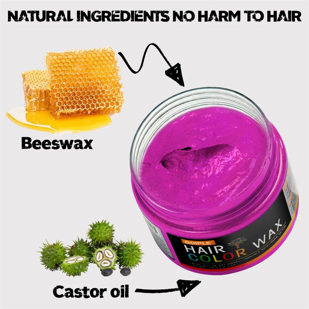 Instant Washable Hair Color Wax Mud