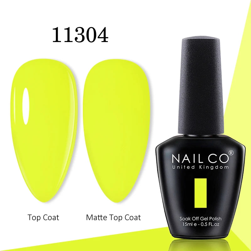 NAILCO gel polish bottle with numbered color samples