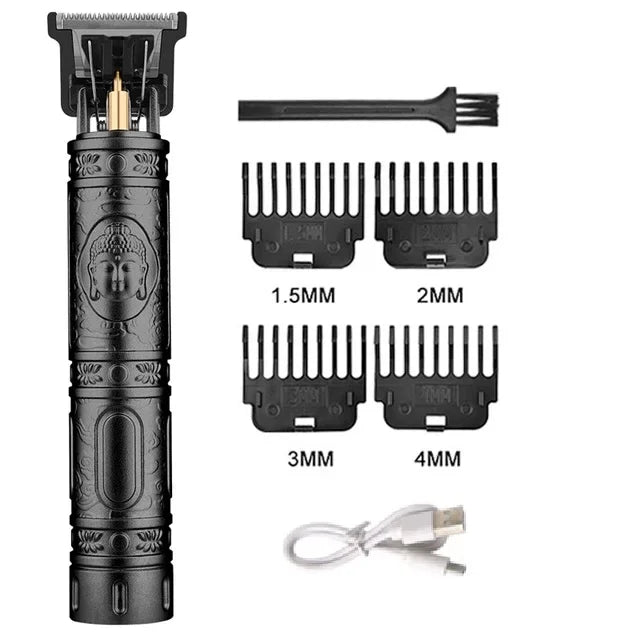 Hair trimmer and clipper kit with guide combs and accessories