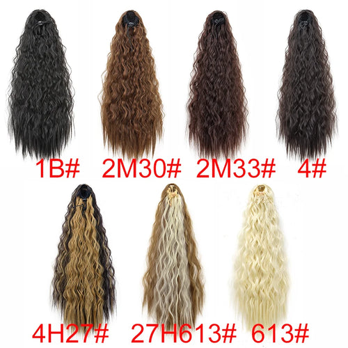 Curly ponytail extension color chart