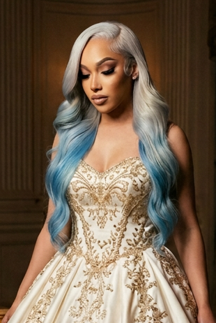 13x4 Custom Multi-Tone Colored Lace Front Wig – Luxury Long Brazilian Remy Hair