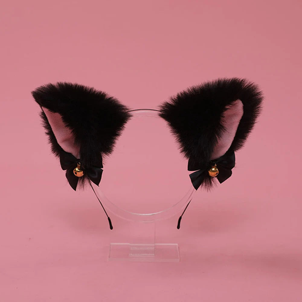 Plush Cat Ear Costume Headband - 7 Vibrant Colors