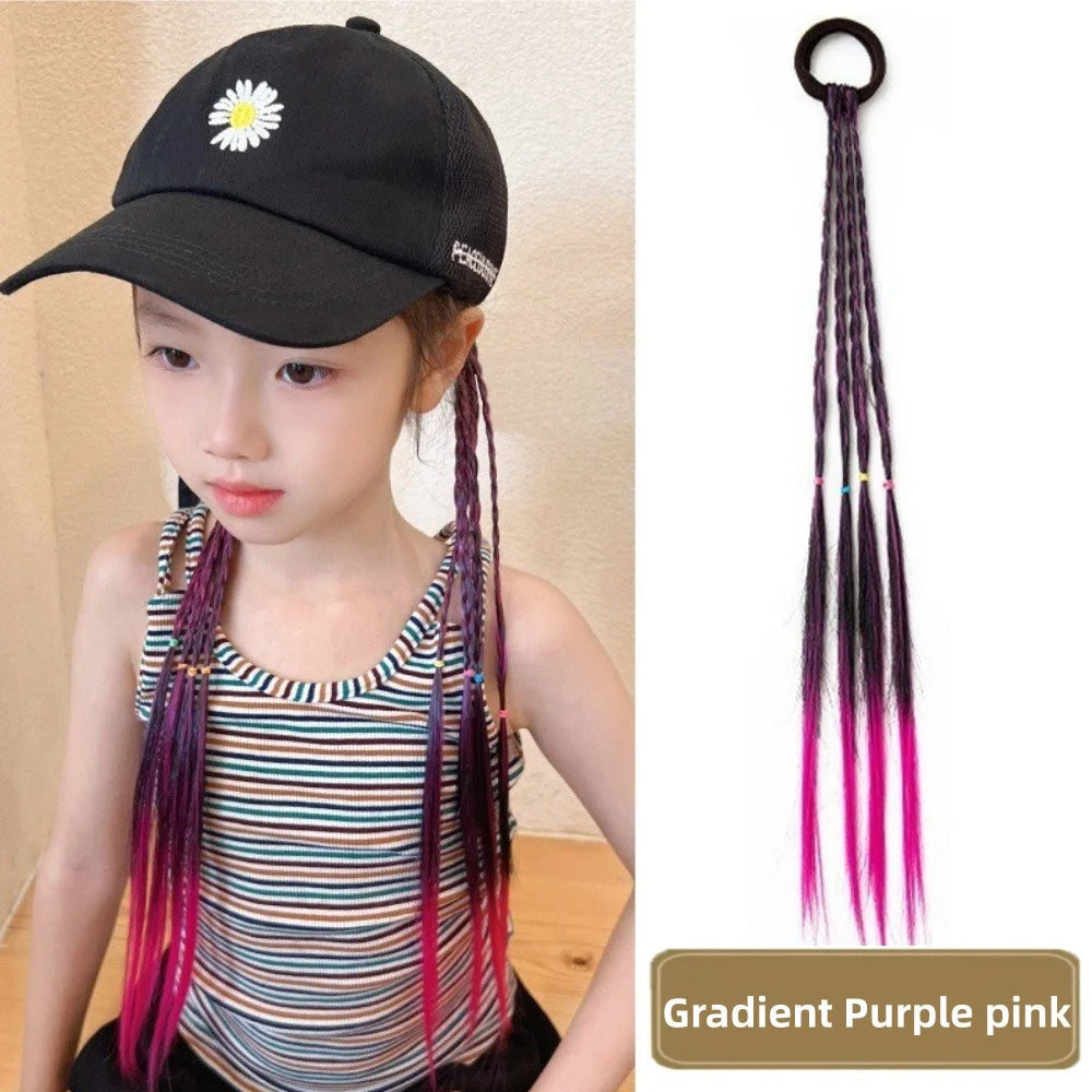 Braided ponytail extension color with hairstyle example