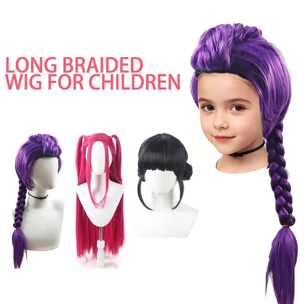 33.5-Inch Purple Braided Costume Ponytail