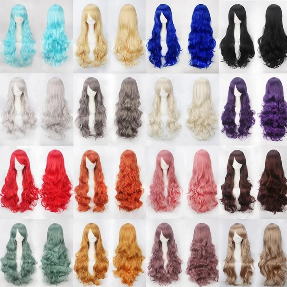 Long Wavy Cosplay Costume Wig (30-Inch Heat-Resistant Fiber)