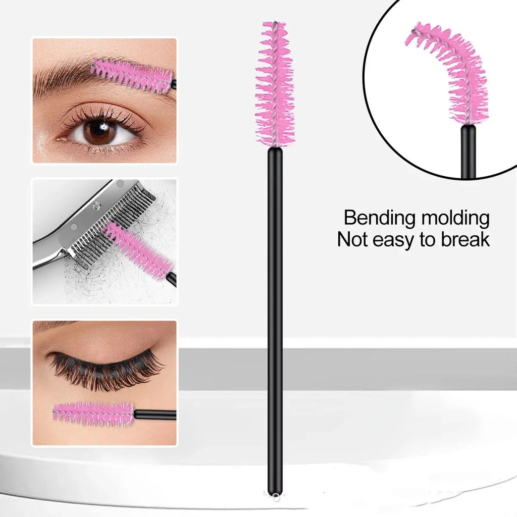 Pink spoolie brush with bending detail