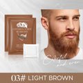 Beard dye cream with packaging and beard color examples
