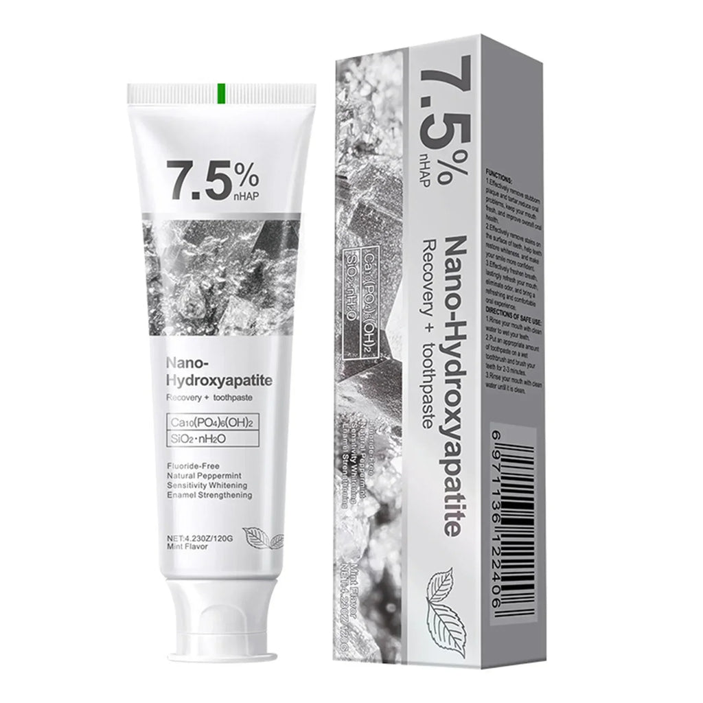 Hydroxyapatite toothpaste tubes with packaging and pack quantities