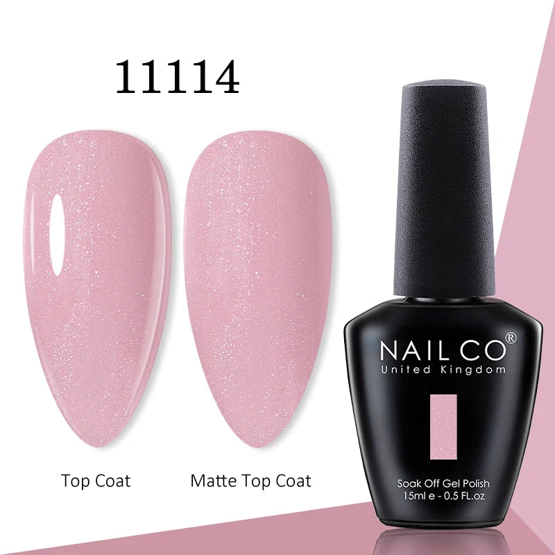 NAILCO gel polish bottle with numbered color samples