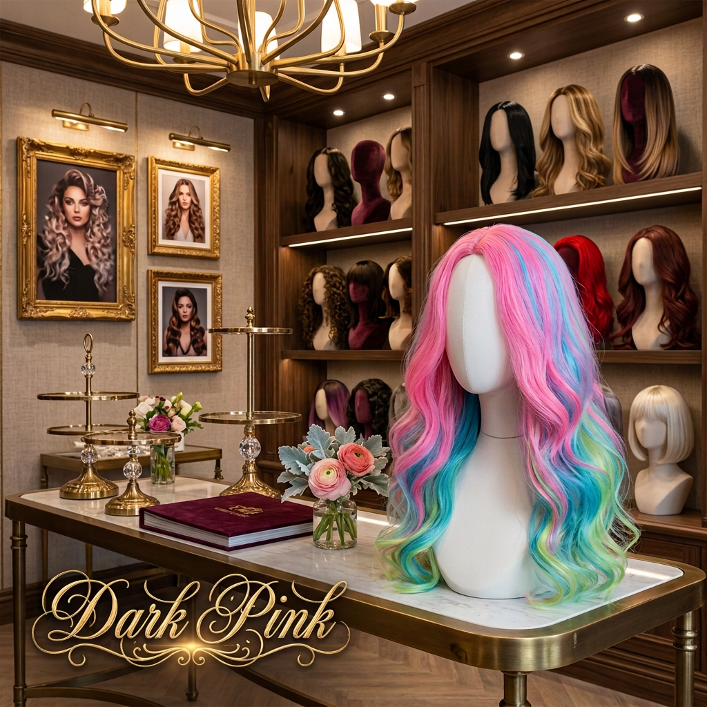 Cosplay Pink, Blue & Purple Long Wavy Synthetic Wig