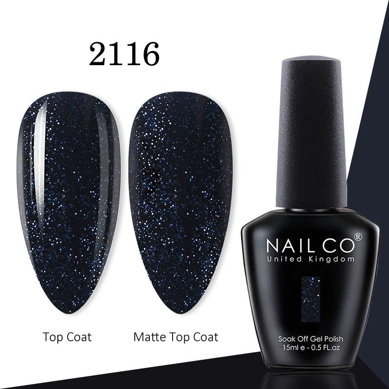 NAILCO gel polish bottle with numbered color samples
