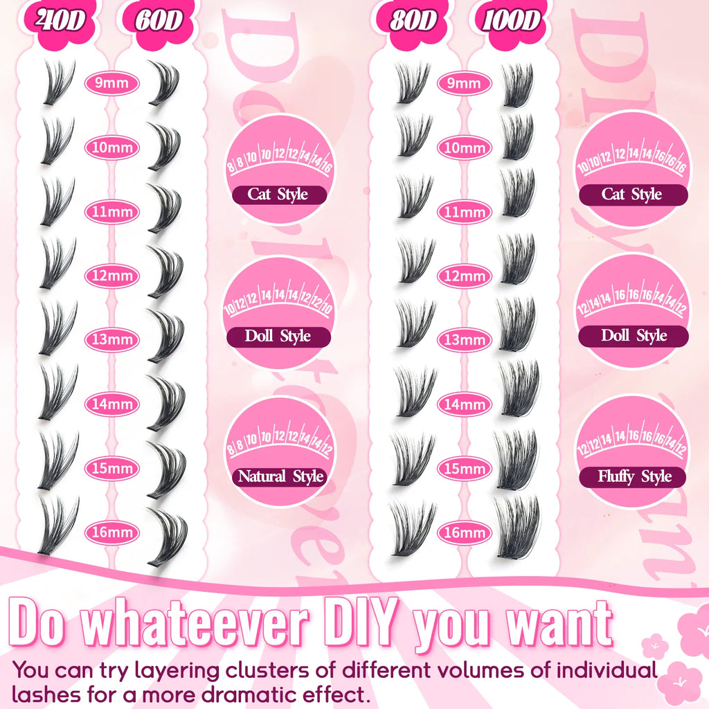 False eyelash trays with style and application examples