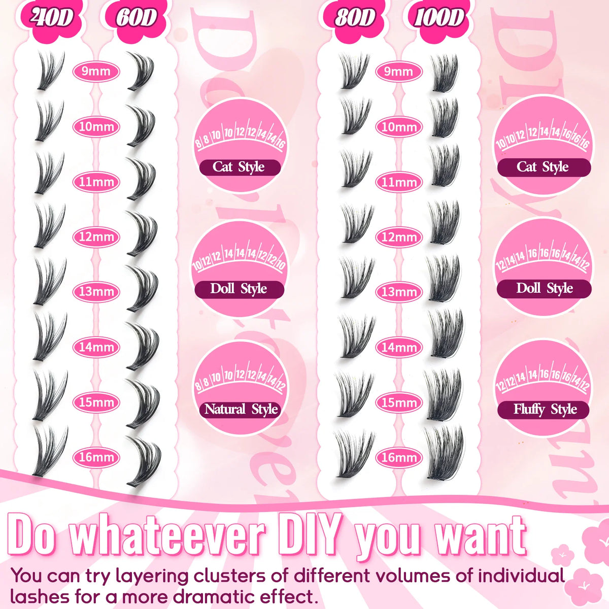 False eyelash trays with style and application examples